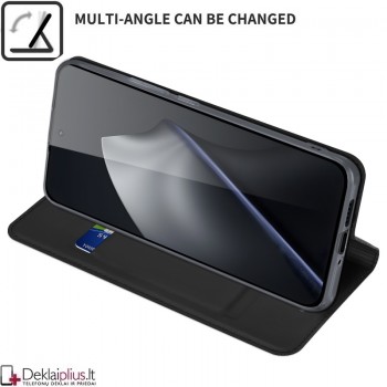 Dux Ducis Skin Pro dirbtinės odos dėklas - juodas (Xiaomi 15T Pro)